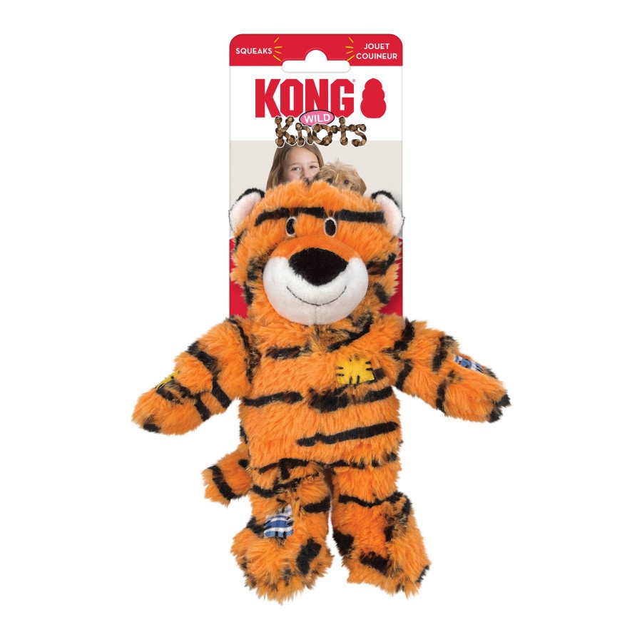 KONG Wild Knots Dog Toy Tiger Small/Medium, Kwik Pets