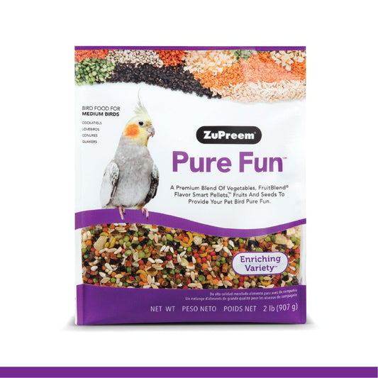 ZuPreem Pure Fun Bird Food Medium Birds, 2-lb