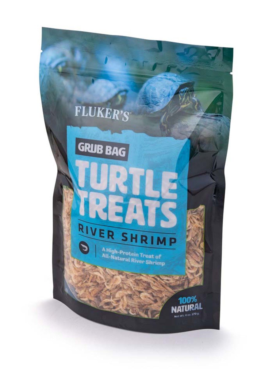 Fluker's Grub Bag Turtle Treat River Shrimp Dry Food 6-oz, Kwik Pets
