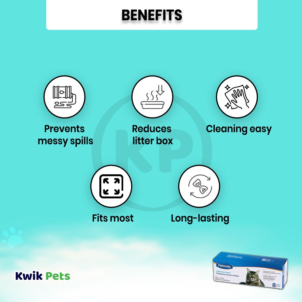 Benefits of Petmate Cleanstep Litter Box Liners White Jumbo 8 Count