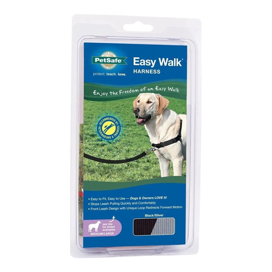 PetSafe Easy Walk Dog Harness Black Medium/Large, Kwik Pets