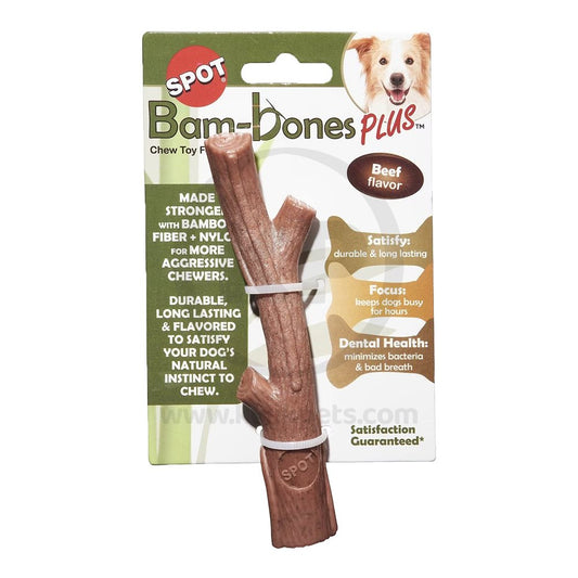 Ethical Bam-Bone Plus Branch Beef Dog Toy 5.75in, Ethical