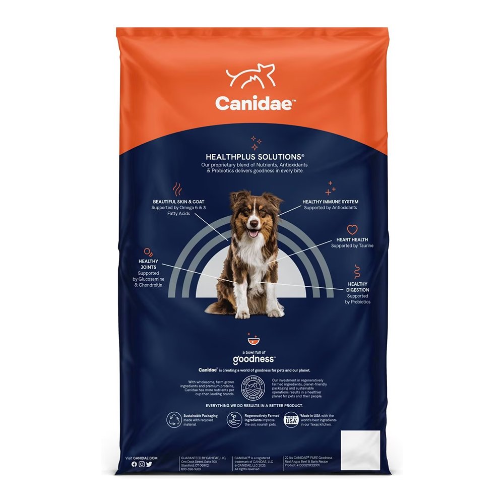 CANIDAE PURE with Wholesome Grains Dry Dog Food Beef & Barley, 24-lb