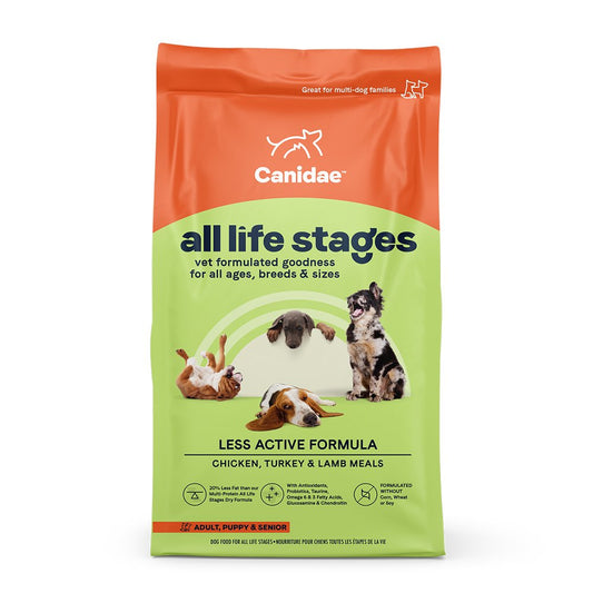 CANIDAE All Life Stages Less Active Dry Dog Food Chicken, Turkey, Lamb & Fish Meal, 5-lb