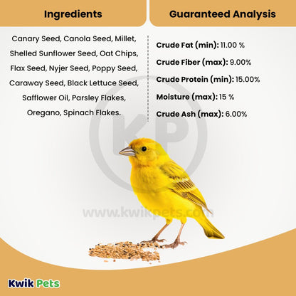 Volkman Seed Company Avian Naturals Canary/Finch Bird Food 4 lb, Volkman