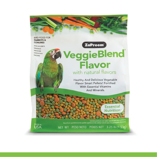 ZuPreem VeggieBlend Bird Food Parrots & Conures, 3.25 lb