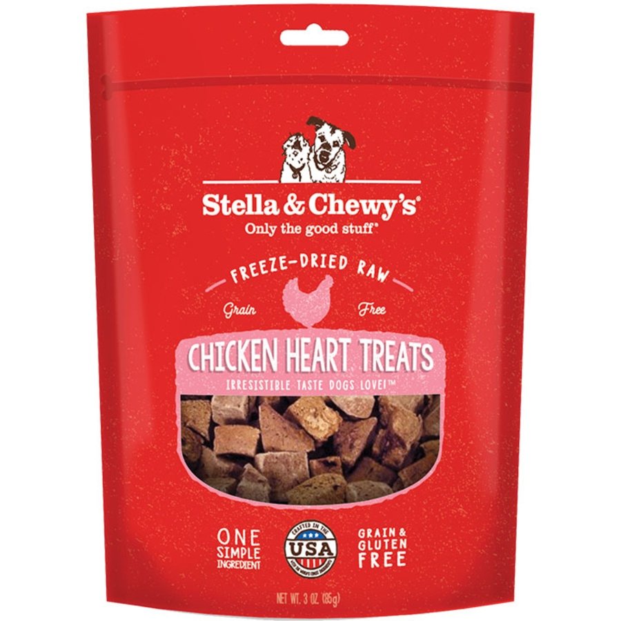 Stella & Chewy's Freeze-Dried Raw Dog Treats Chicken Heart 3-oz, Kwik Pets