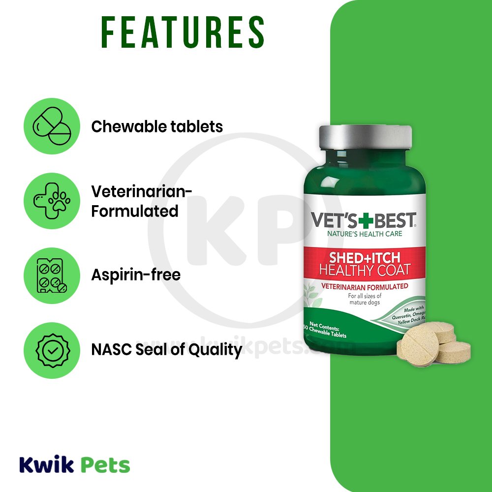 Vet's Best Best Healthy Coat Shed and Itch 50 ct, Vet's Best