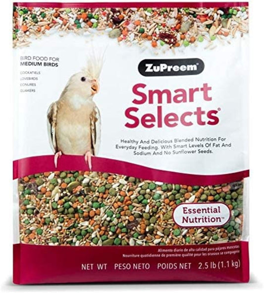 ZuPreem Smart Selects Bird Food Cockatiels & Lovebirds 2.5-lb