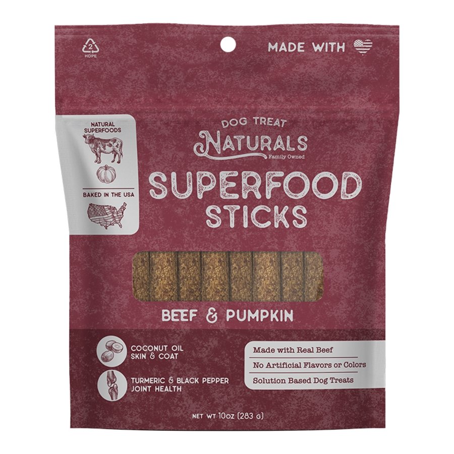 Dog Treat Naturals Superfood Sticks Dog Treats Beef & Pumpkin 10-oz, Kwik Pets