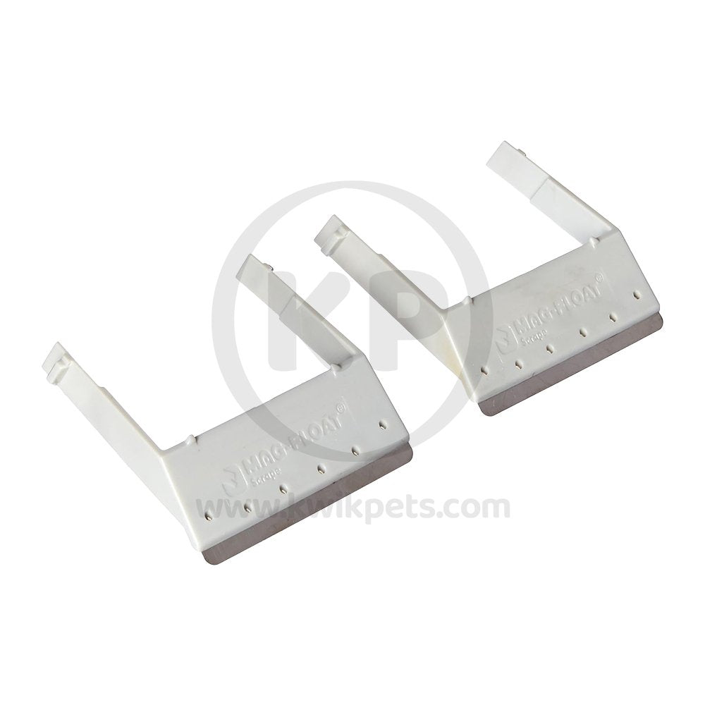Mag-Float Replacement Scrapers for Glass Aquariums Grey/White Large & Large+ 2 Count, Kwik Pets