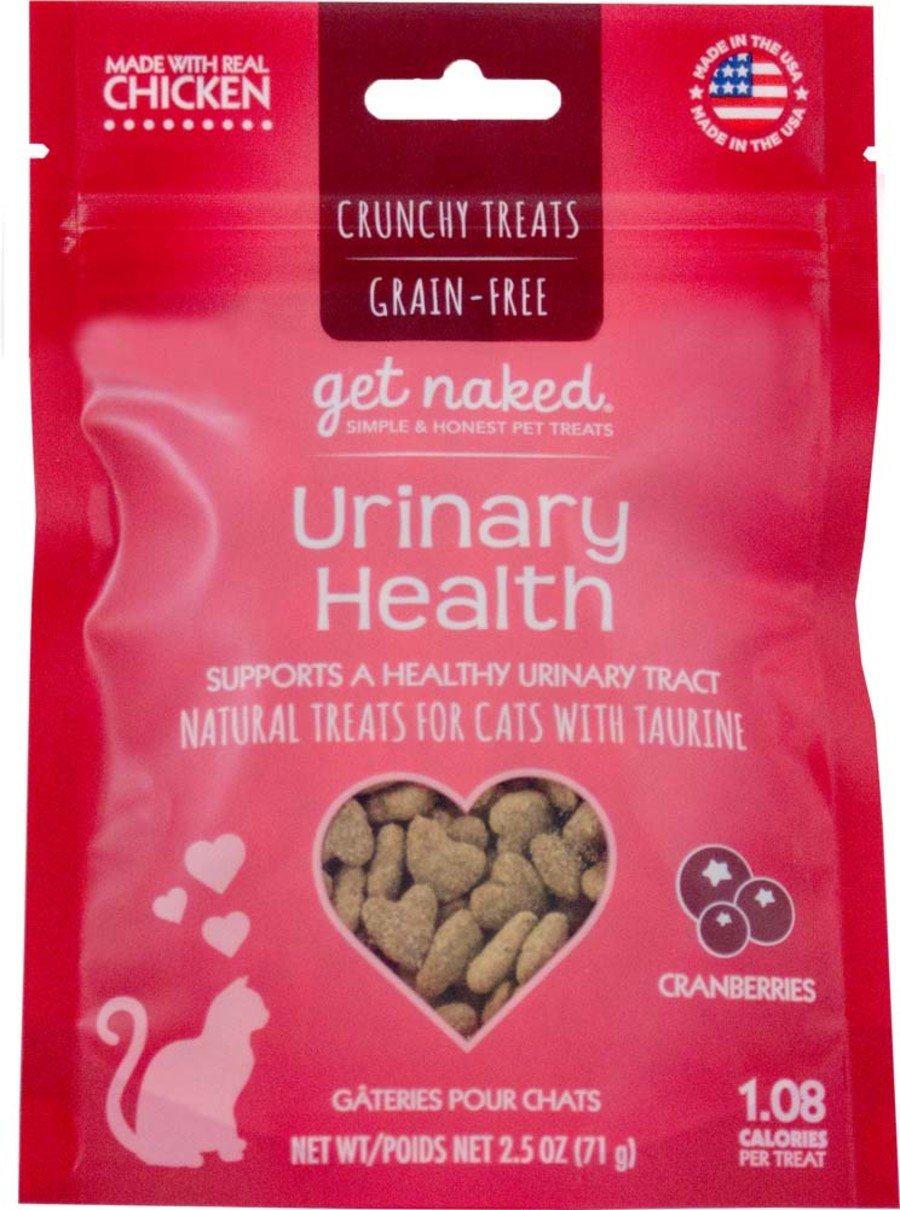 Get Naked Urinary Health with Cranberry Juice Grain-Free Crunchy Cat Treats 2.5 oz, Kwik Pets