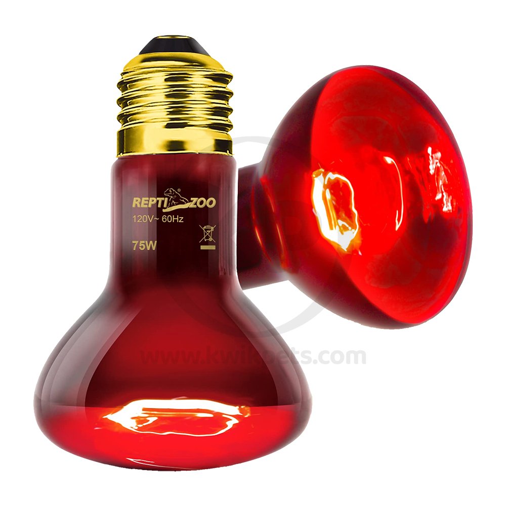 Zoo Med Nocturnal Infrared Heat Lamp 75W, Kwik Pets