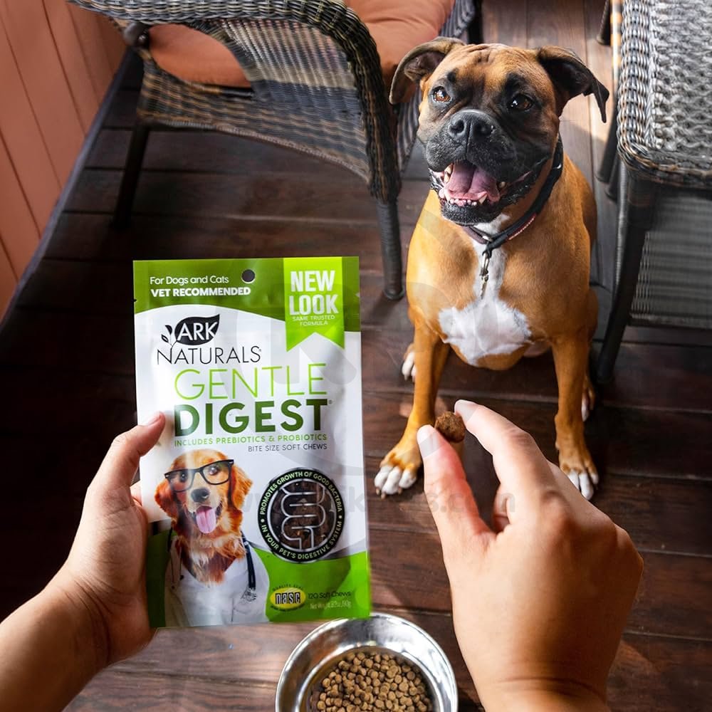 Ark Naturals Gentle Digest Bite Size Soft Chews for Dogs & Cats 120 Count 3.2-oz, Kwik Pets