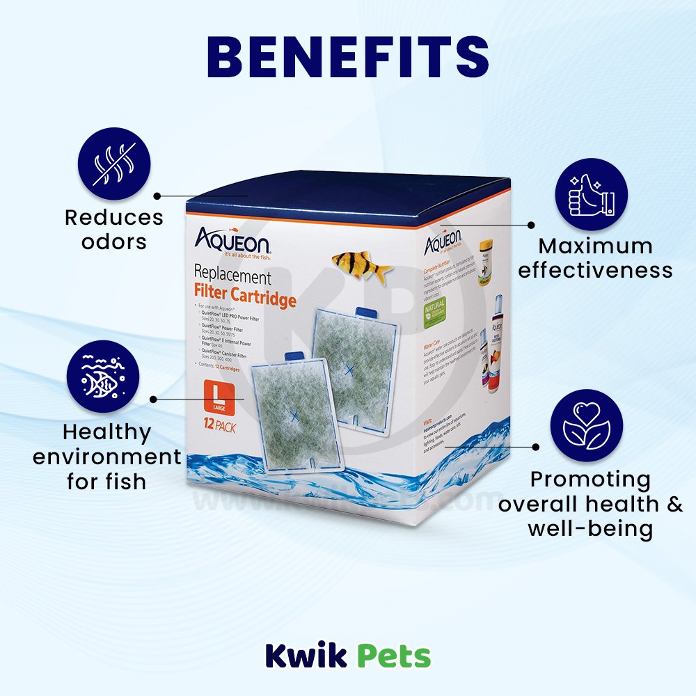 Aqueon Replacement Filter Cartridges 12 Count, Aqueon