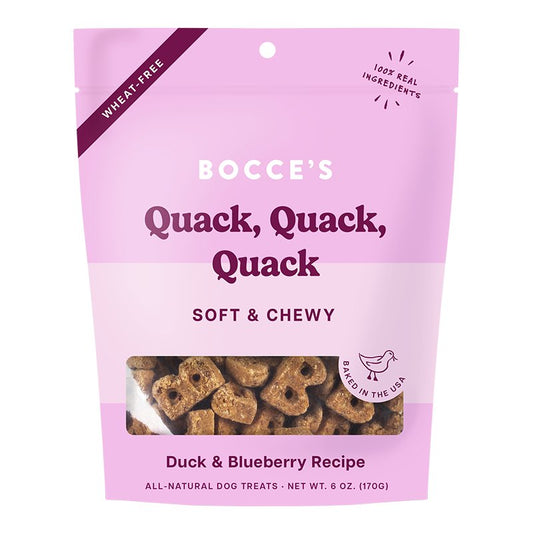 Bocce's Bakery Dog Soft & Chewy Quack Quack 6-oz, Bocce's Bakery