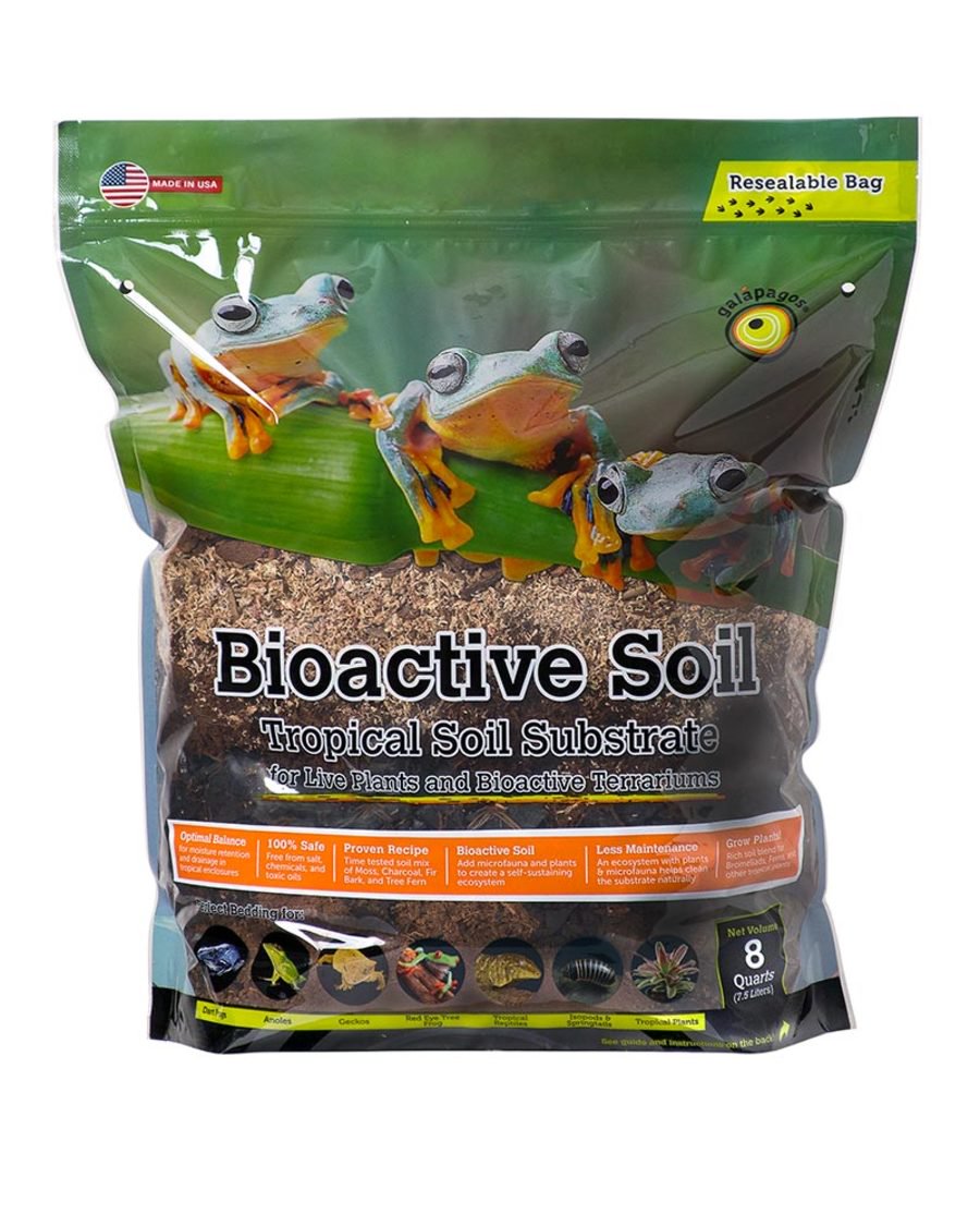 Galapagos Bioactive Tropical Soil Substrate Reptile Bedding 8 Quarts, Kwik Pets