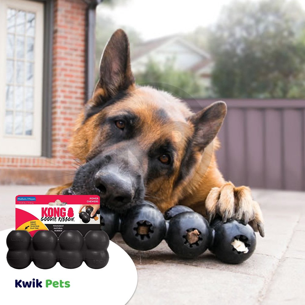 KONG Extreme Goodie Ribbon Dog Toy Medium, Kwik Pets