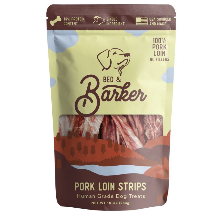 Beg & Barker Pork Loin Strips Dog Jerky Treats 10-oz, Kwik Pets