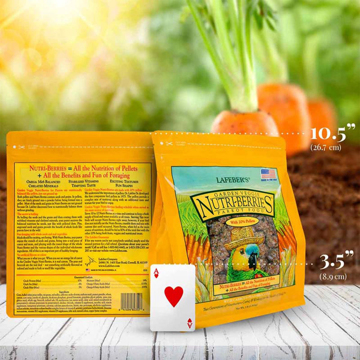 Size of Lafeber Garden Veggie Nutri-Berries Parrot Bird Food 3-lb