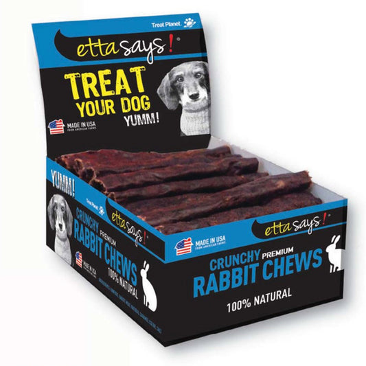Etta Says! Premium Crunchy Rabbit Dog Treat 4.5 in, 36 ct, Etta Says