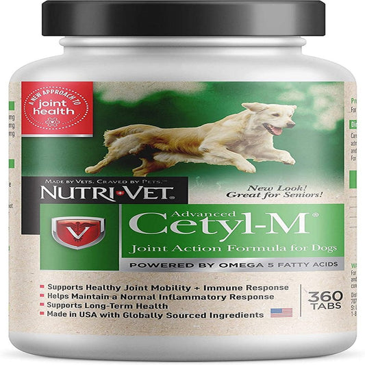 Cetyl M Joint Action Formula for Dogs 360 ct, Nutri-Vet