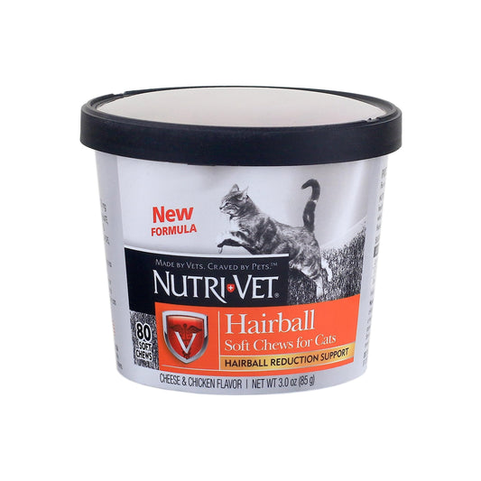 Nutri-Vet Hairball Formula Soft Chews Chicken & Tuna 2.5oz, Nutri-Vet
