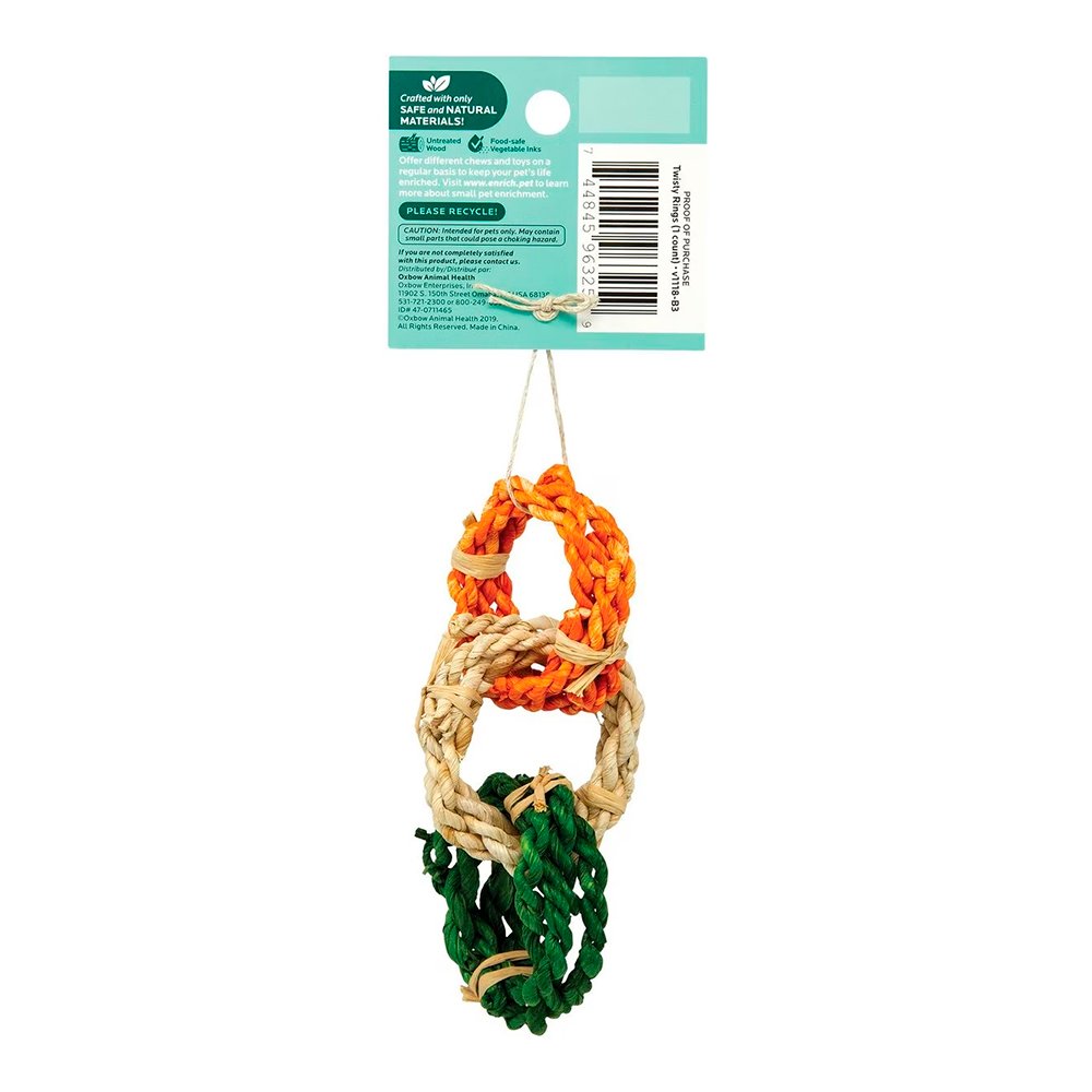 Oxbow Animal Health Enriched Life Twisty Rings Small Animal Toy One Size, Oxbow