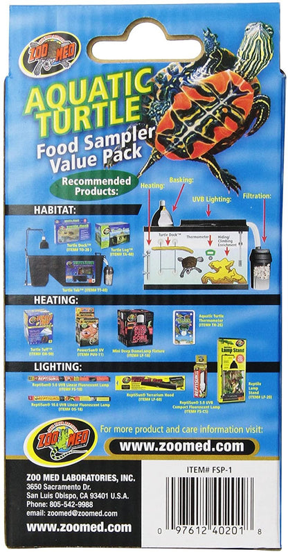 Zoo Med Aquatic Turtle Food Sampler Value Pack Display 1ea, Zoo Med