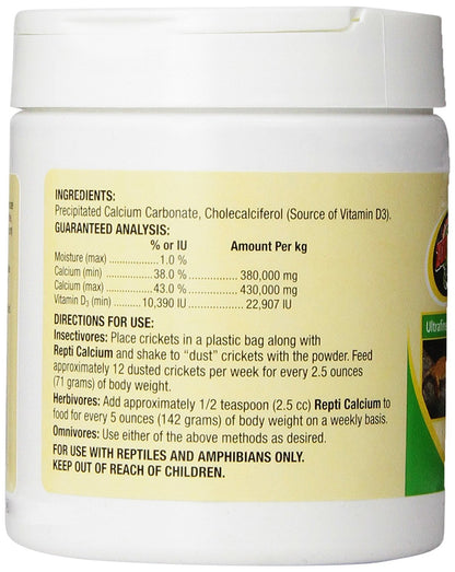 Zoo Med Repti Calcium with D3 Ultra Fine 8oz, Zoo Med