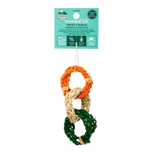Oxbow Animal Health Enriched Life Twisty Rings Small Animal Toy One Size, Oxbow