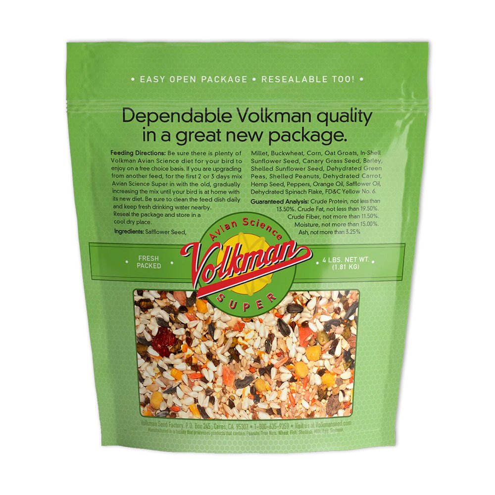 Volkman Seed Avian Science Super Parrotlet 4lb, Volkman