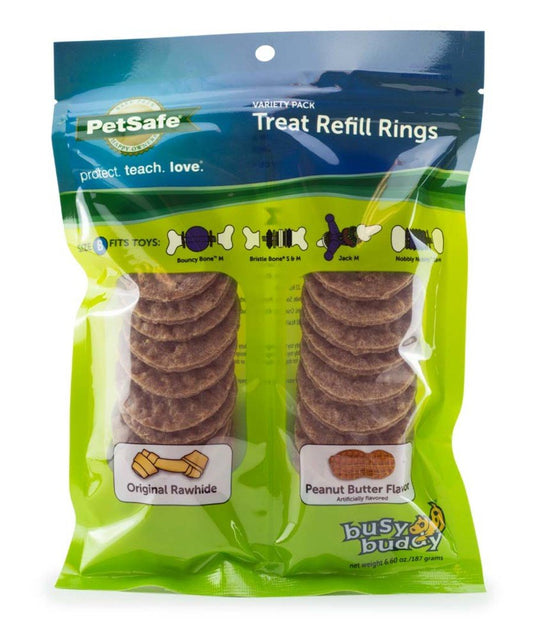 Busy Buddy Treat Refill Rings Variety Pack, 6.6 oz, MD, Busy Buddy