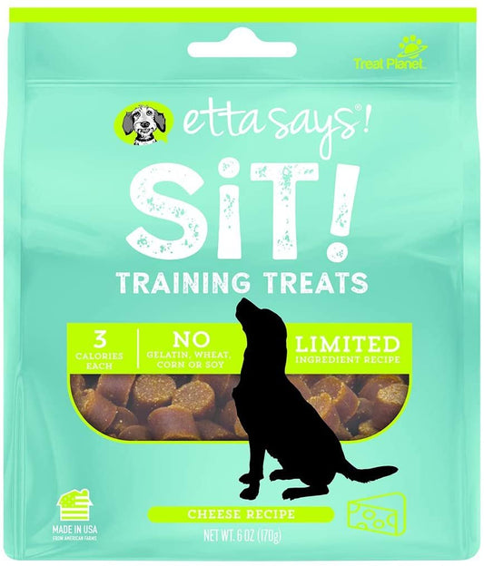 Etta Says! Sit! Dog Training Treats Cheese Recipe 6 oz, Etta Says