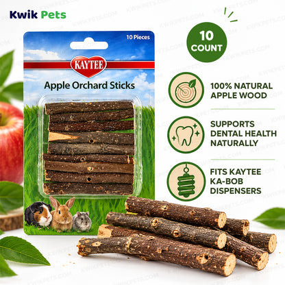 Back of Kaytee Apple Orchard Sticks for Small Animals 10 Count