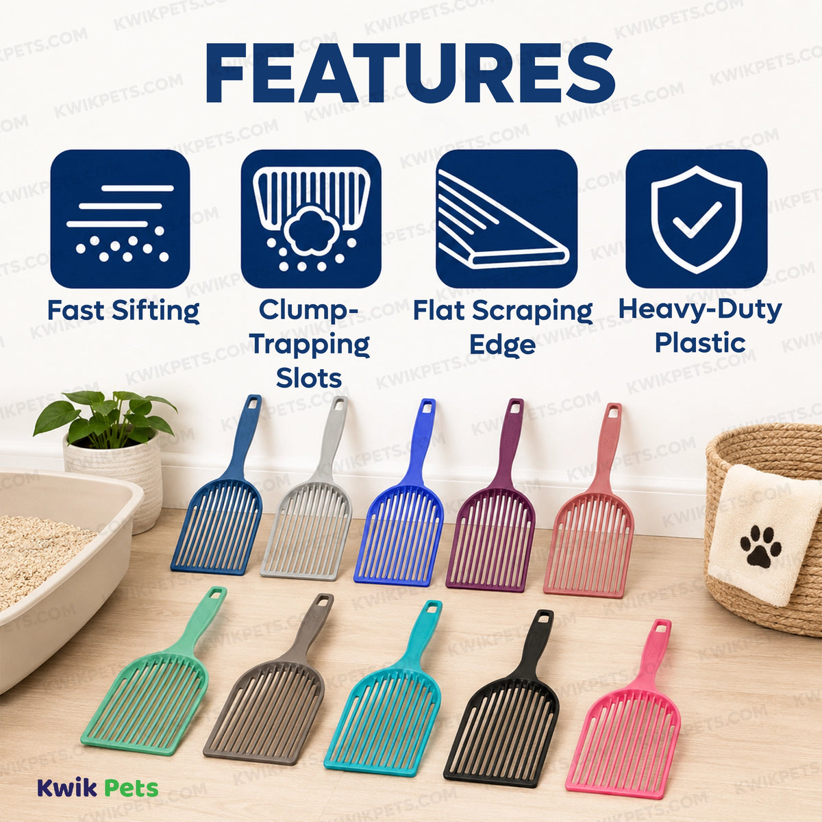 Features of Litter-Lifter Magic Cat Scoop Assorted Large