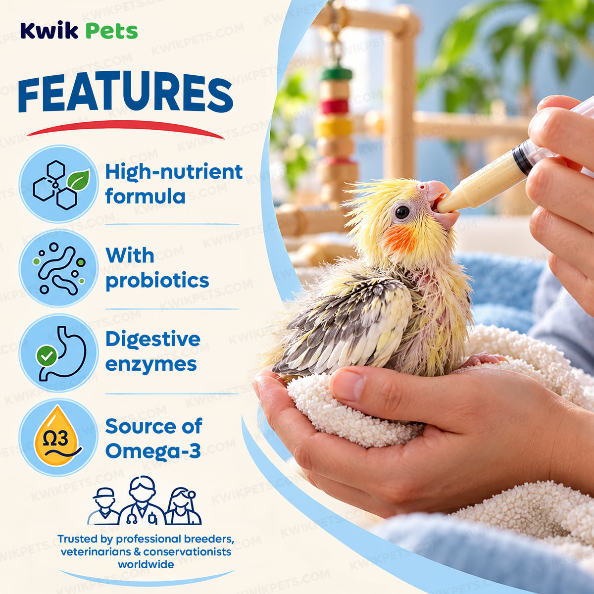 Features of Kaytee Exact Handfeeding Formula for Baby Birds 18-oz
