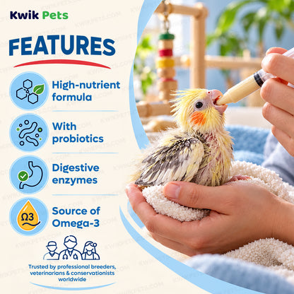 Features of Kaytee Exact Handfeeding Formula for Baby Birds 18-oz