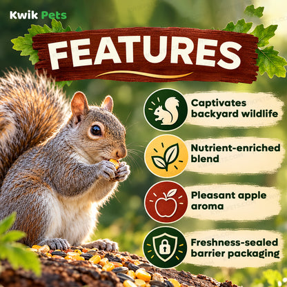 Features of Kaytee Squirrel & Critter Blend Wildlife Food 10-lb