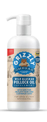 Grizzly Wild Alaskan Pollock Oil Food Supplement for Dogs & Cats 16-oz