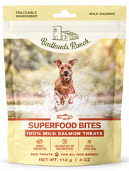 Badlands Ranch Superfood Bites Freeze-Dried Raw Dog Treats Wild Salmon 4-oz