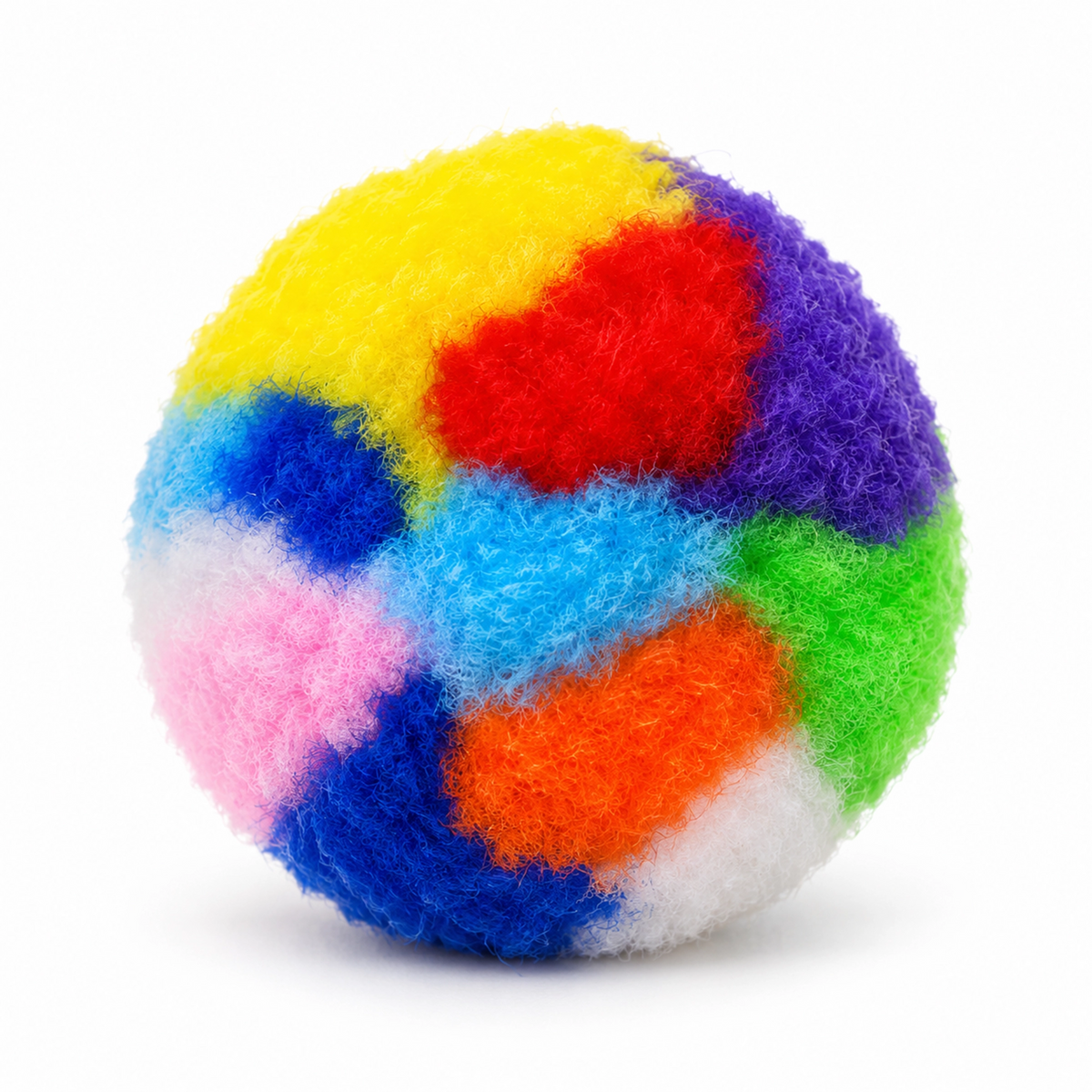 Front of Spot Kitty Yarn Puffs Catnip Toy Assorted Small 4 Count 1.5-in