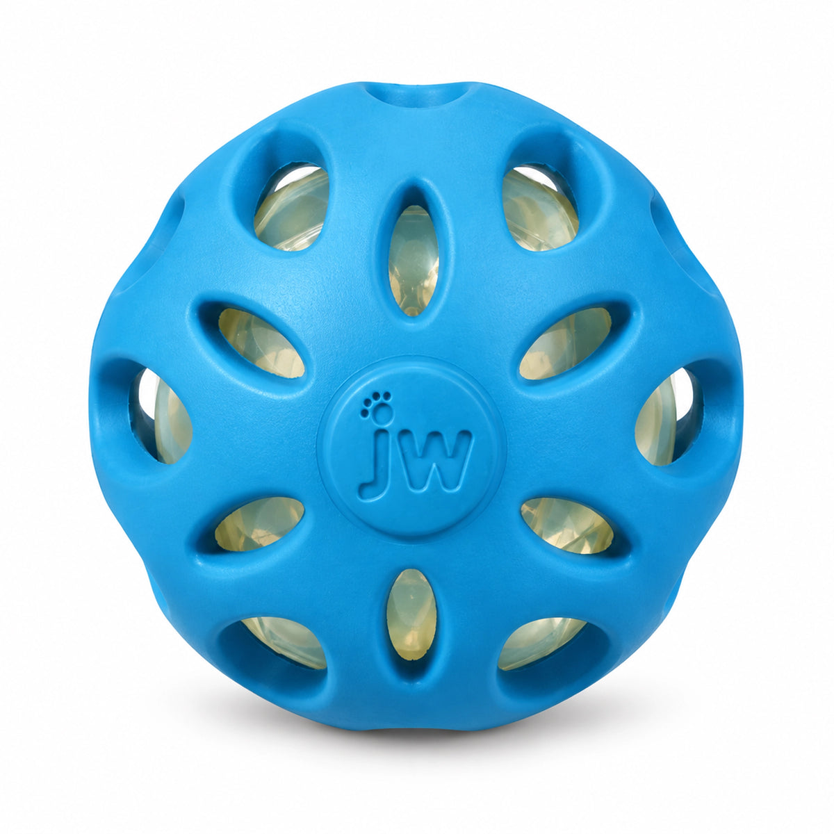 Front of JW Pet Crackle Heads Crackle Ball Dog Toy Assorted Small