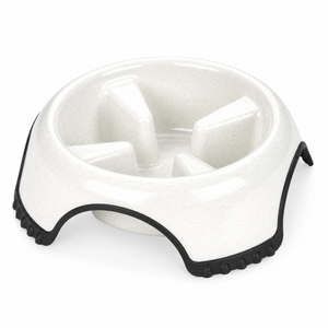 Front of JW Pet Skid Stop Slow Feed Dog Bowl Assorted Large
