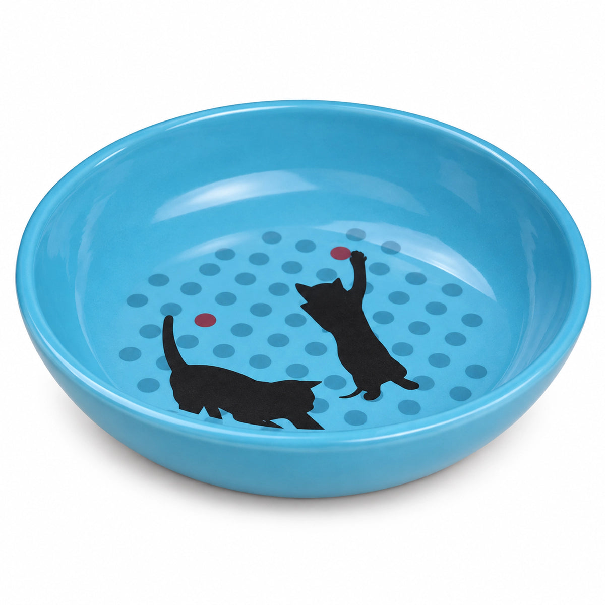 Front of Van Ness Plastics EcoWare Bamboo Non-Skid Dish for Cats Assorted 8-oz