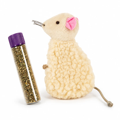 Front of SmartyKat Madcap Mouse Refillable with Catnip Tube Cat Toy Assorted