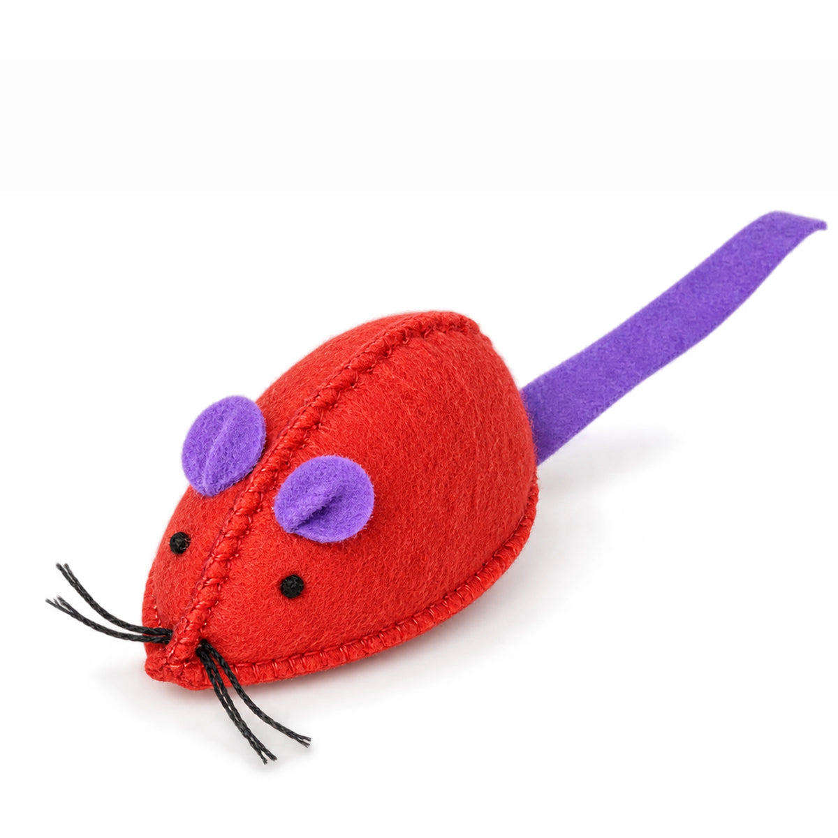 Front of Spot Felt Mice Cat Toy with Catnip Assorted 6 Count 6-in