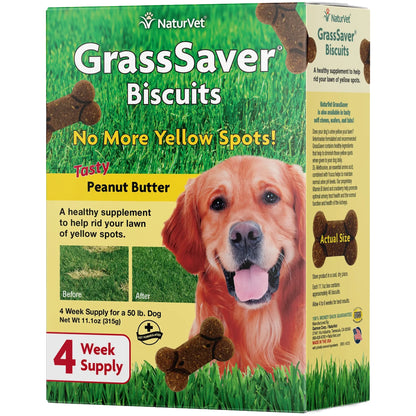 Front of NaturVet GrassSaver Dog Biscuits Peanut Butter 11.1-oz