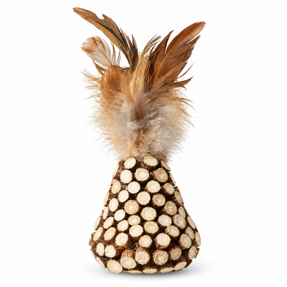 Front of Spot Silver Vine Chunky Cat Toy Assorted Tan/Brown 6-in