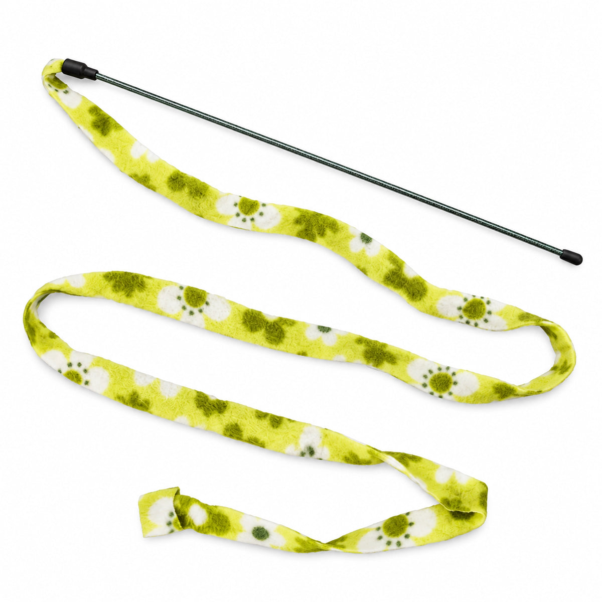 Front of Ethical Pet Cat Prancer Fleece Frenzy Wand Cat Toy Assorted One Size